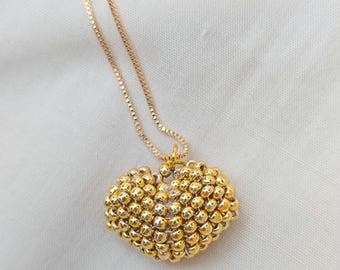 Chérie Heart Pendant Necklace | Gold
