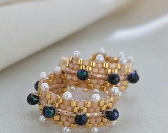 Coronet Mini Gold Hoops | Obsidian