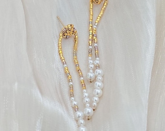 Aphrodite Pearl Tassels | Gold