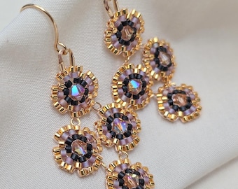 Moringa Chandelier Dangle Earrings | Noir