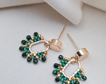 Colibri Petit Dangle Earrings | Emerald
