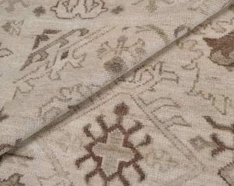 Handgeknüpfter Oushak Wollteppich - Handgefertigter Teppich, Handgefertigter Teppich aus Schafwolle, Handgefertigter Wollteppich aus Wolle, Benutzerdefinierte Größe und Farbe erhältlich