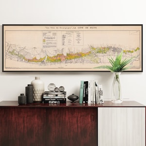 Burgundy, Côte de Nuits region wine map, vintage map restored, fine print