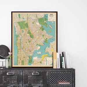 Carte du Bronx, plan vintage de la ville du Bronx de 1950, très détaillé, grand format, magnifique décoration murale de carte, style vintage