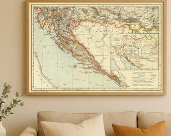 オーストリア＝ハンガリー帝国 1908年の地図 - Etsy 日本