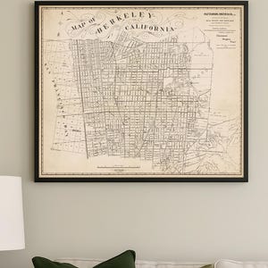 Berkeley Map | Historical Real Estate City Plan | Vintage Street Guide Print