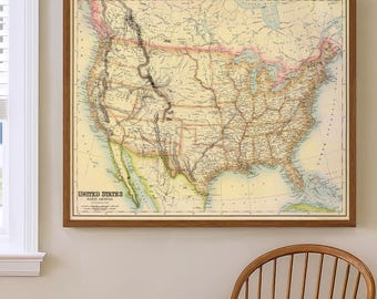 1830年アメリカ合衆国および領土地図 - 古地図と版画 - ヴィンテージ