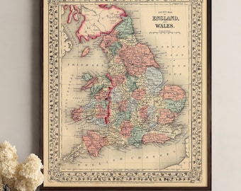 イギリス地図、イングランド地図、イギリス地図、ヨーロッパ古地図