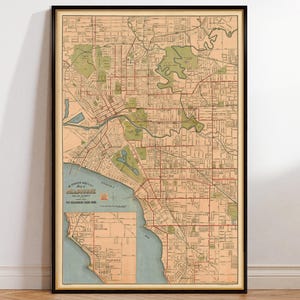 Carte de Melbourne | Plan d'urbanisme du début du XXe siècle | Impression d'archives