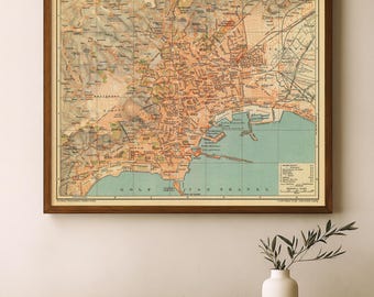 Carte Ancienne Reproduite - Naples Italie Par Mortier 1704 - Format 23x53.42cm - Neuf Roulé