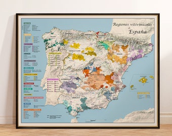 Regiones vitivinícolas de España, mapa de viñedos de España, zonas vitivinícolas de España, tu guía de vinos españoles.