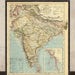 Vintage map of India Archival reproduction India wall map | Etsy