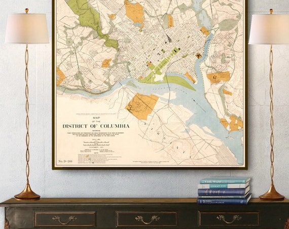 Washington Map - Washington DC map - Large wall map of District of Columbia