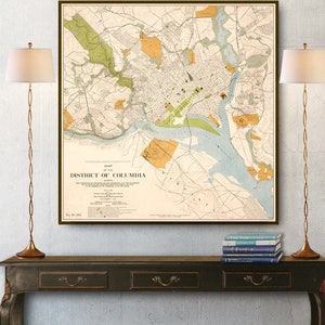Mapa de Washington - Mapa de Washington DC - Mapa de pared grande del Distrito de Columbia