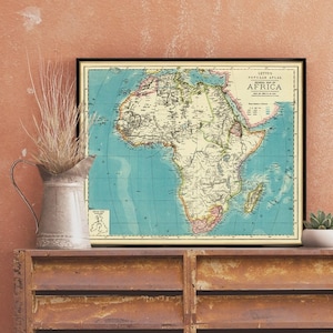 Africa map - Old map of Africa giclee print -  Archival reproduction on paper or canvas