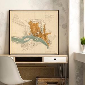 Map of Richmond - Old map of Richmond archival print on paper or matte canvas