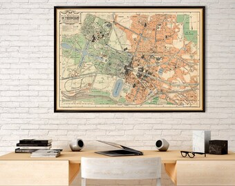 Versailles map | Plan monumental de Versailles | Giclee reproduction