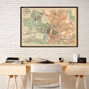 Versailles map - Plan monumental de Versailles - Fine giclee reproduction on canvas or paper