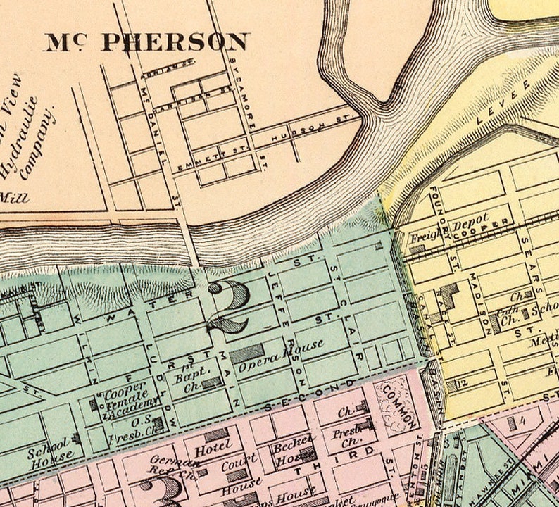 Old Map Vintage Map of Dayton Archival Reproduction on Etsy