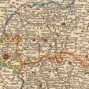 Carte ancienne de la Bohême - Grande carte du royaume de Bohême image 3