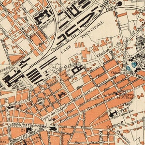 Carte vintage de Marseille - Plan de la vieille ville de Marseille de 1888 image 4