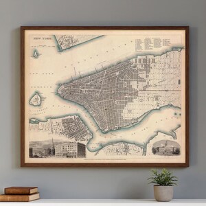 Old map of New York City | Vintage Wall Art | Urban History Decor | Archival Print