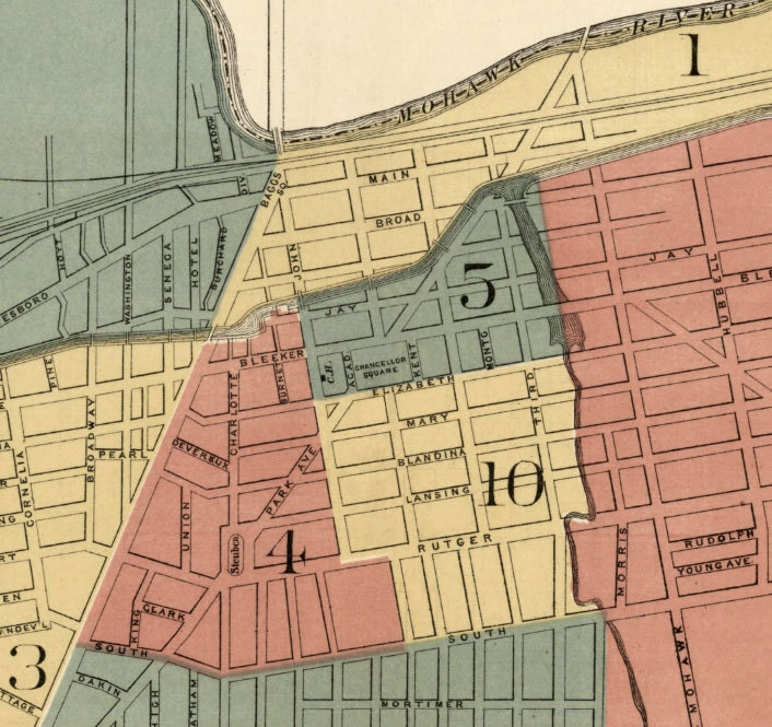 Utica map Old map of Utica Old city map fine print on paper or canvas