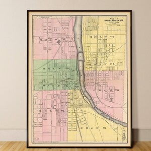Mappa di Grand Rapids - Mappa antica - Mappa vintage di Grand Rapids, stampa su carta o tela