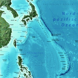 Physical Map of the World, Shaded Relief World Map, Versions in English ...