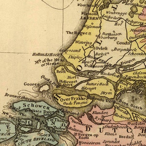 Old Map of the Netherlands - Holland Map Print - Vintage Maps ...