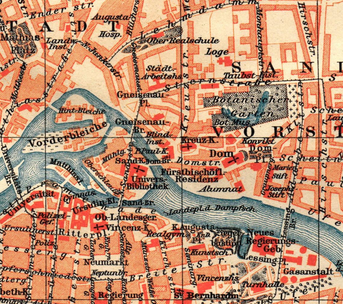 Breslau Karte Alte Karte von Breslau Alter Stadtplan von Etsy Schweiz
