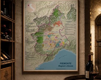 Barbaresco ワインマップポスター アートフレーム アート・写真 Barbaresco ワインマップポスター アートフレーム