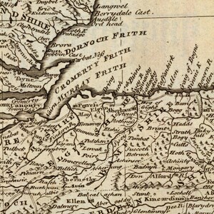 Carte de l'Ecosse - Carte historique de l'Ecosse, reproduction d'archives sur papier ou toile image 4