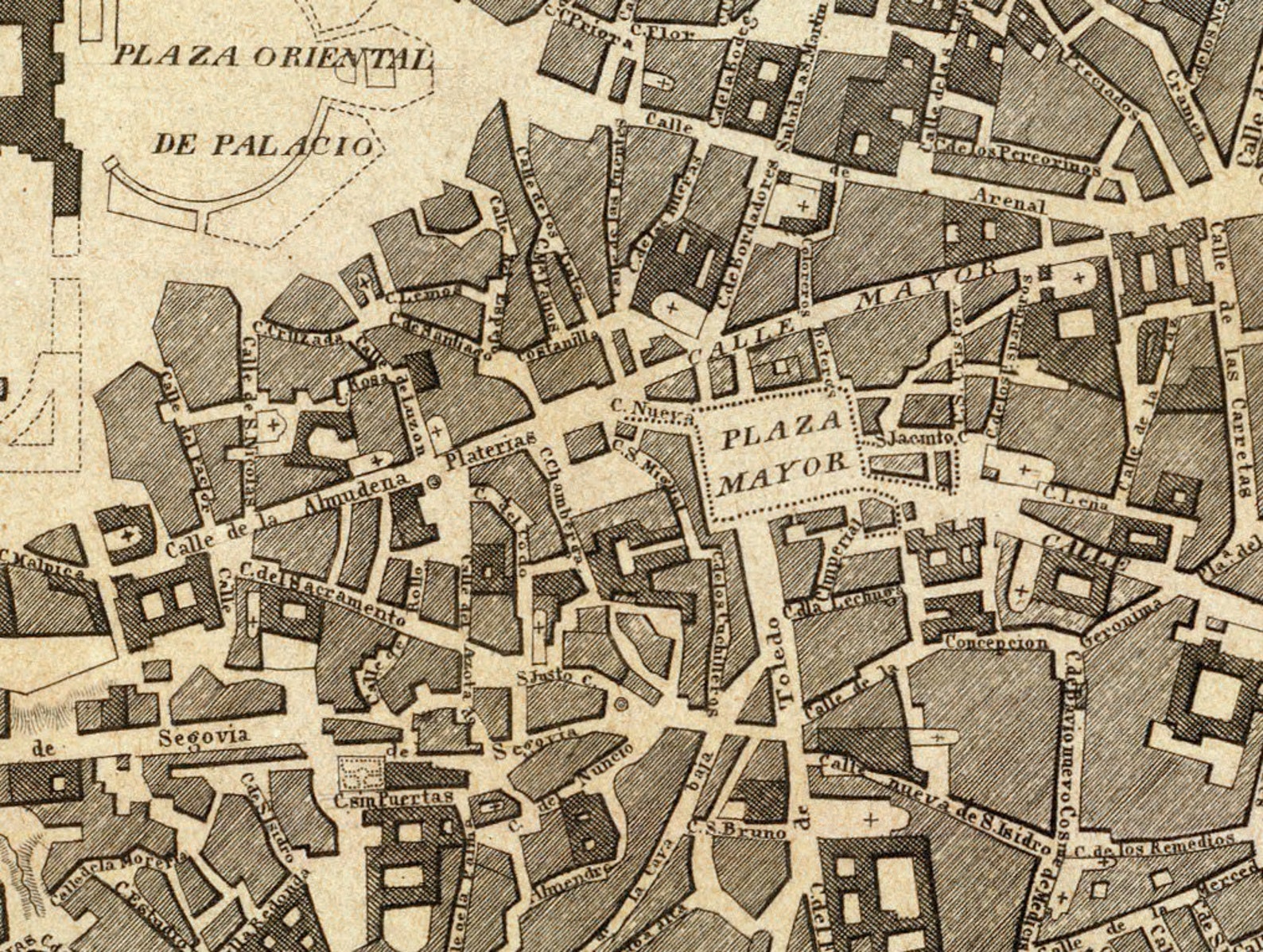 Historical Map of Madrid Old Map Print on Paper or Canvas - Etsy