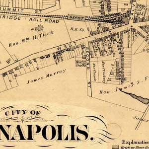 Old map of Annapolis Maryland Old city plan restored Archival giclee print on paper or canvas image 5