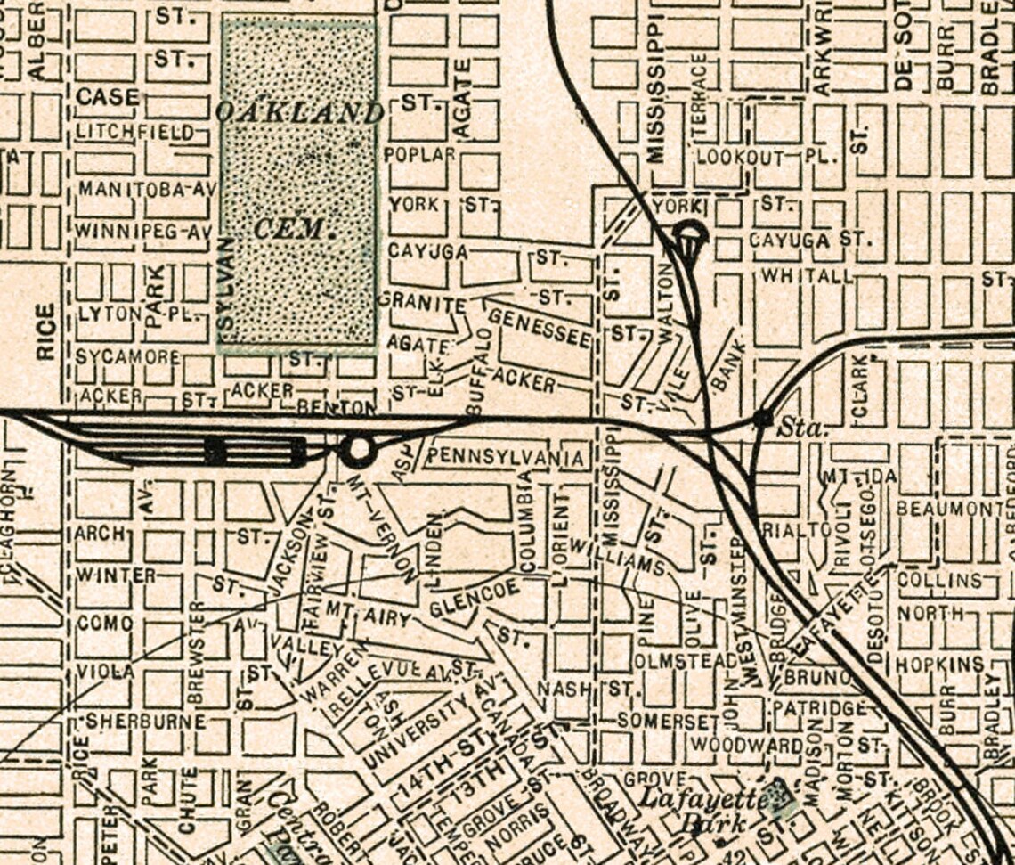 Saint Paul Map Large Map of Saint Paul Giclee Print on - Etsy