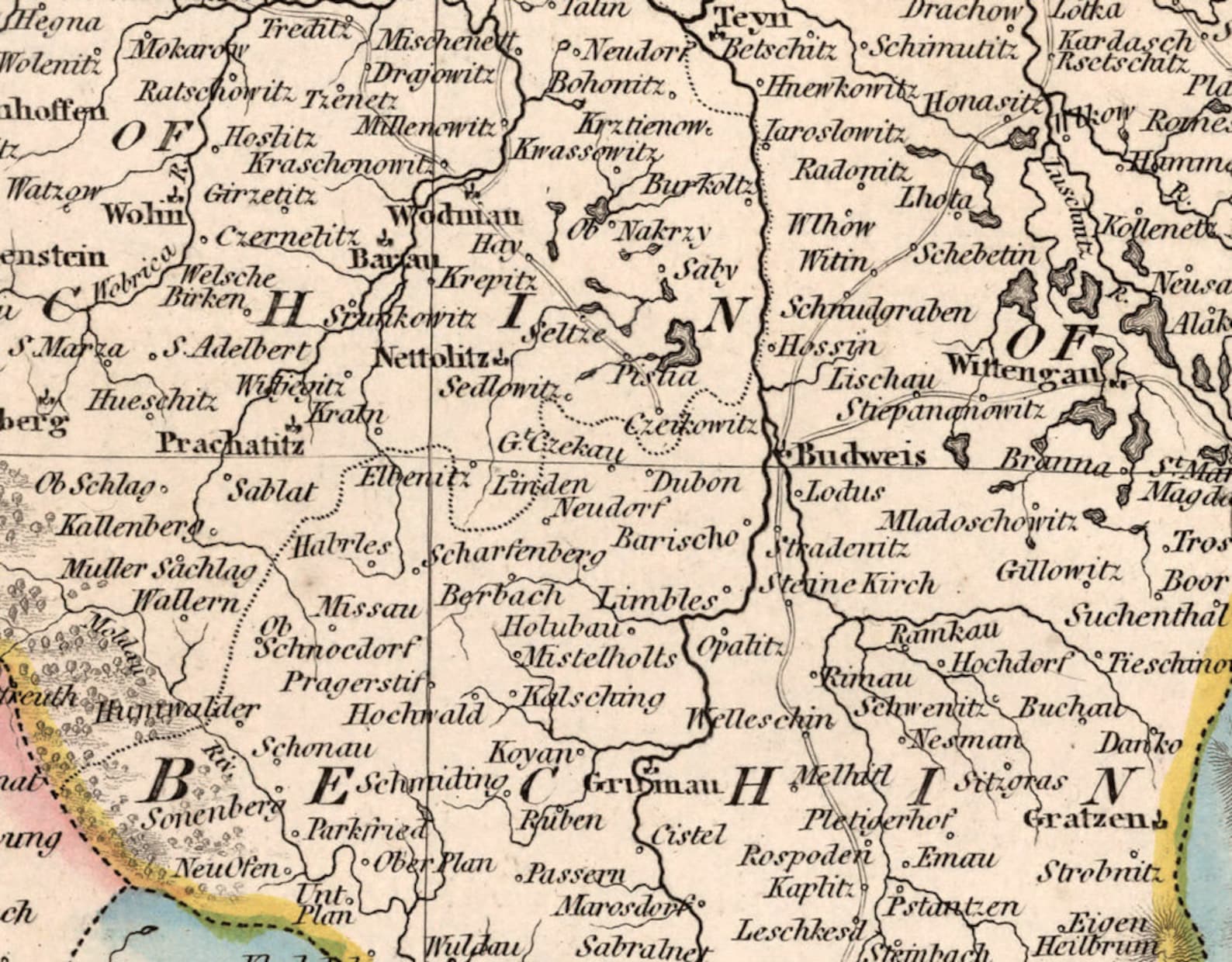 Old Map of Bohemia Moravia Map Historical Map Print on - Etsy Finland