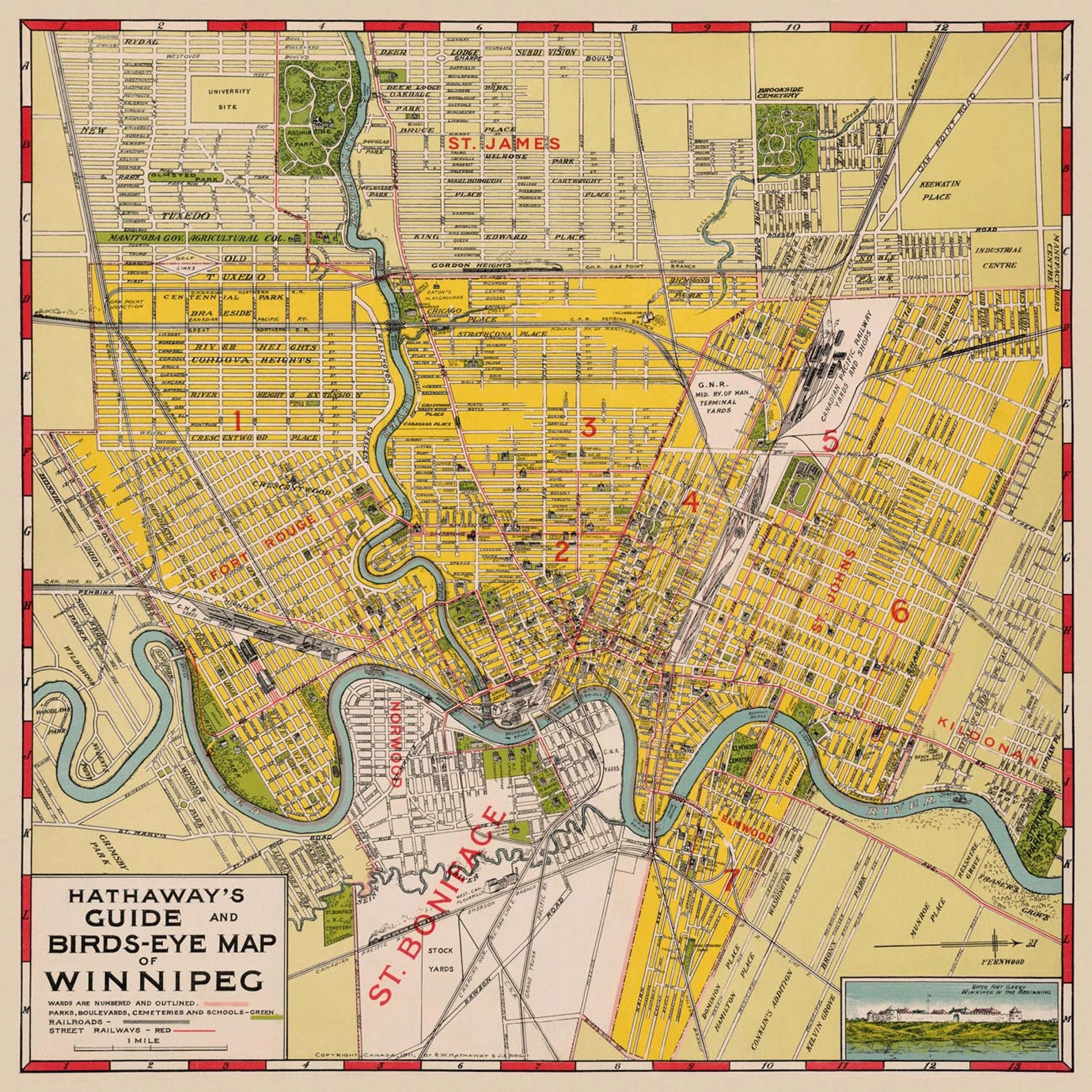 Winnipeg Karte Alte Landkarte von Winnipeg Print Wandkarte - Etsy.de