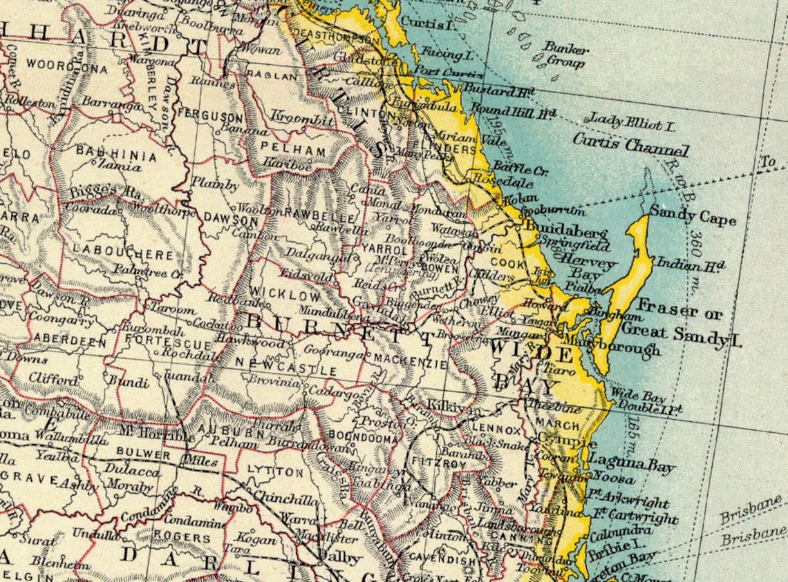 Another Variation of Eastern Australia Map on Paper