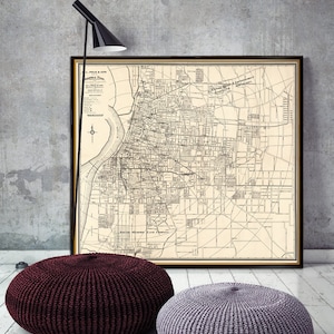 Map of Memphis - Vintage map of Memphis - fine reproduction