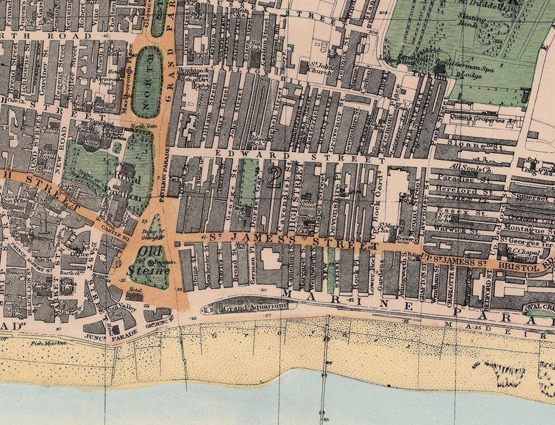Brighton Map Old Map of Brighton Print Fine Print Large Etsy