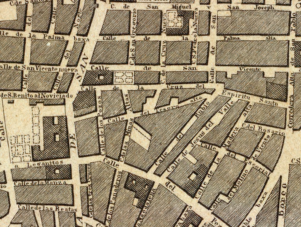 Historical map of Madrid - Old map print on paper or canvas