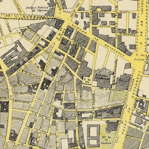 Madrid Map - Old Map Print - City Map Fine Reproduction - Historical Map Restored, Available on ...