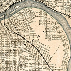 Saint Paul Map - Large Map of Saint Paul, Giclee Print on Paper or Canvas - Etsy