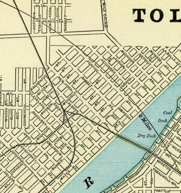 Toledo map archival reproduction - Old map of Toledo (Ohio) - City map ...
