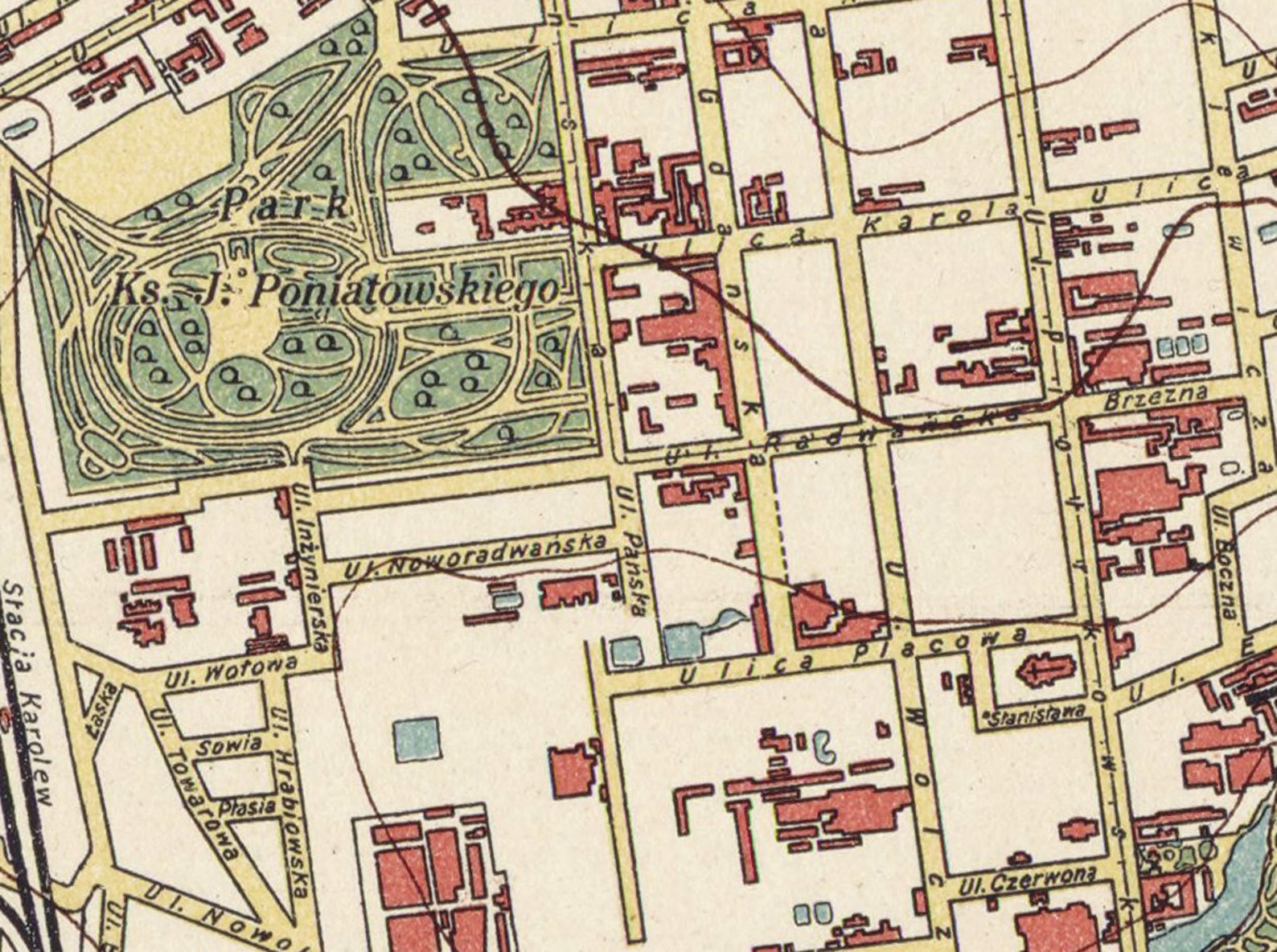 Alte Karte von Lodz Polen Archivdruck Vintage Karte von - Etsy.de