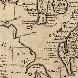 Carte de l'Ecosse - Carte historique de l'Ecosse, reproduction d'archives sur papier ou toile image 3
