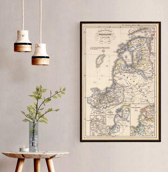Old Map of Latvia Historical Map of Estonia Vintage Map | Etsy Canada