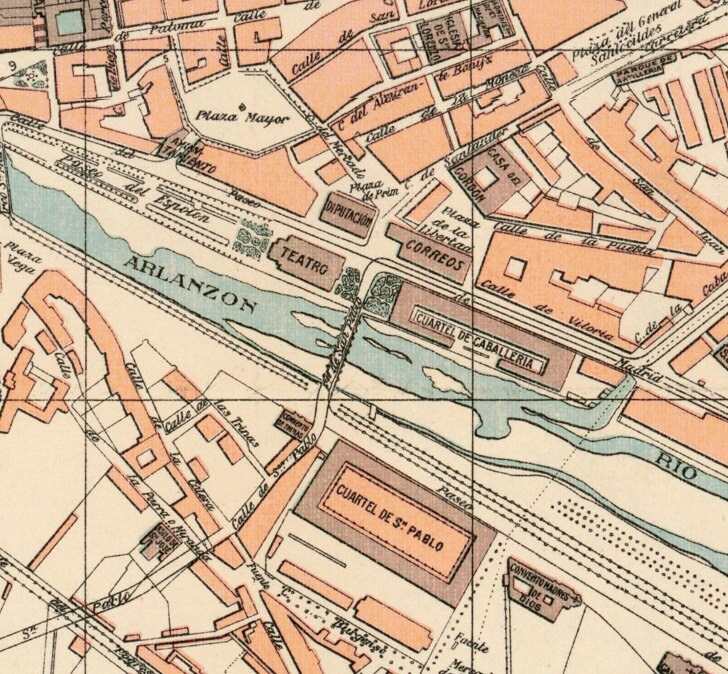 Mapa de Burgos Mapa antiguo de Burgos España impresión Etsy México