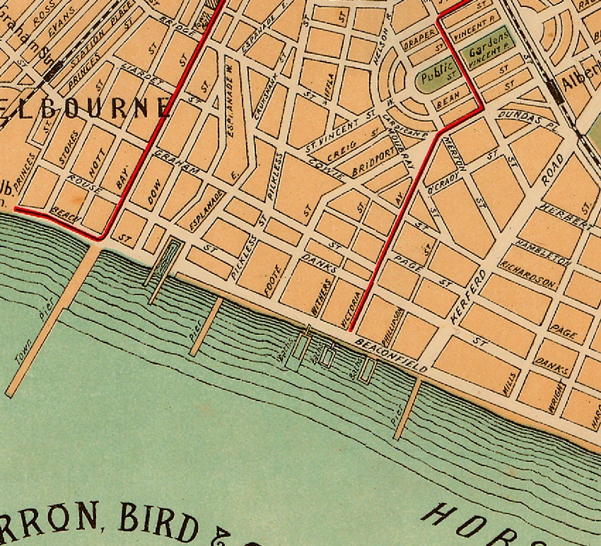 Old map of Melbourne print Melbourne map Fine wall map reproduction on paper or canvas